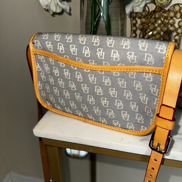 Dooney & Bourke denim DB Monogram Crossbody Bag - Picture 10 of 17